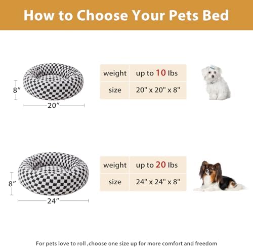 BFPETHOME Small Washable Cozy Donut Dog Beds - Image 5