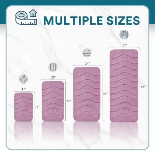 Flamingo P Lilac Bath Mat 24x36 Quick Dry Washable Soft Memory Foam - Image 2