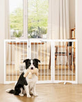 32" Extra Tall Free Standing Dog Gate Indoor, Foldable Pet Gate by Cideny