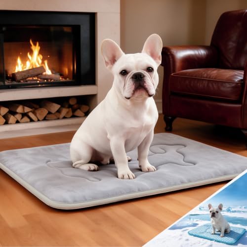 Washable Dog Crate Pad Small Puppies, Plush Back & Cooling Front Indoor S by Unknown