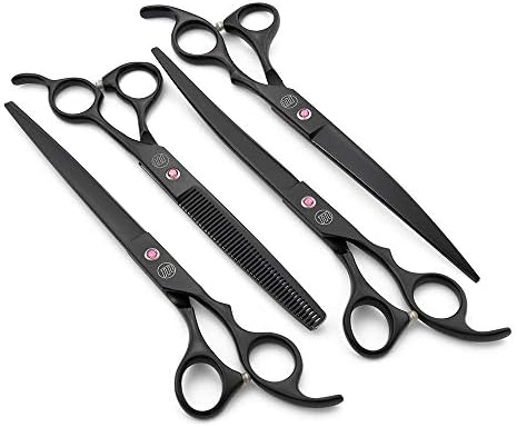 Moontay Professional 8" Dog Grooming Scissors Set 4PCS - Image 3