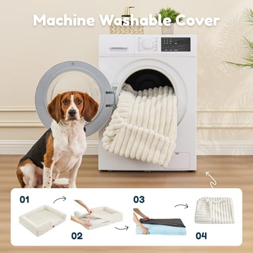 ChiXnuggle Faux Fur Orthopedic Dog Bolster Bed, Waterproof Washable Cover - Image 6