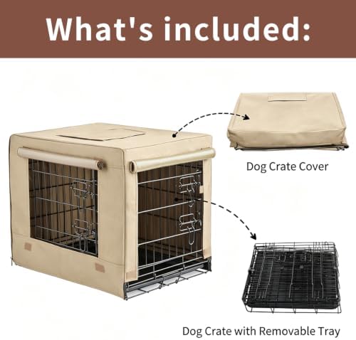 DONORO Dog Crates for Small Size Dogs Indoor Double Door Dog Kennels & Houses - Image 2