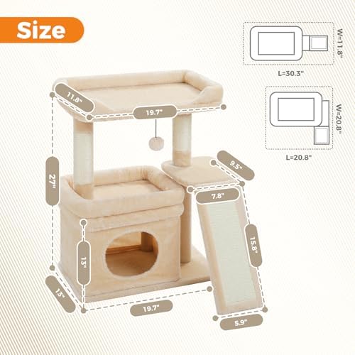 PEQULTI Cat Tree for Small Medium Cats - Image 5