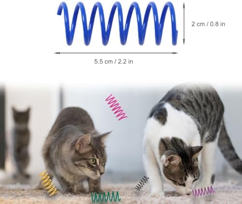12PCS 12Colors Cat Spring Toys for Indoor Cats - Image 2