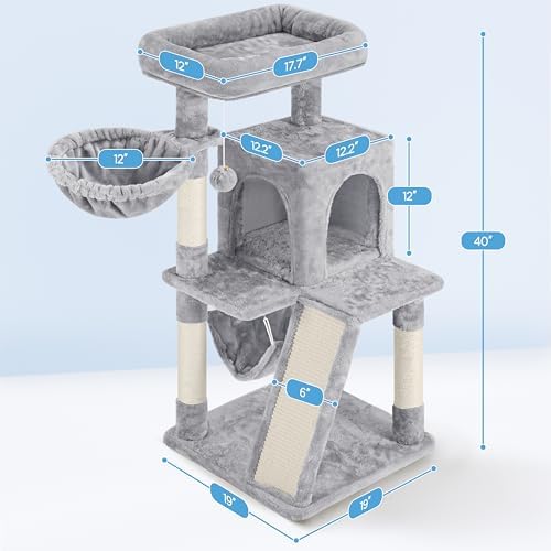 Yaheetech 40in Cat Tree for Indoor Large Cats - Image 4