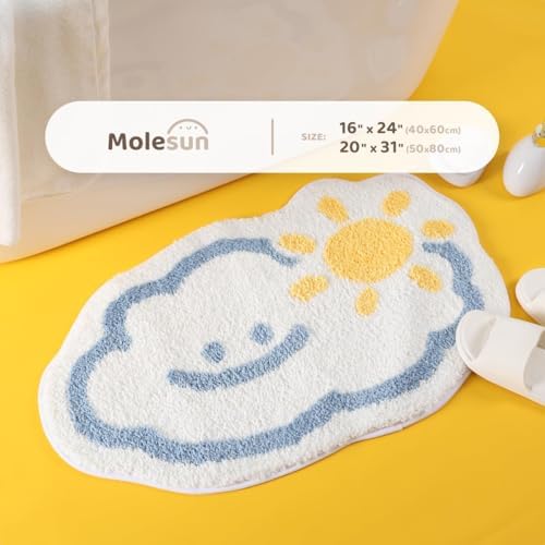 Molesun Cloud Bath Mat 20x31, Soft Absorbent Microfiber Bath Rugs - Image 2