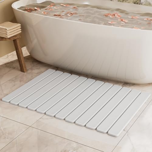Large Stone Bath Mat 31.5 x 19.7in, Diatomaceous Earth Mat by SummerKiss