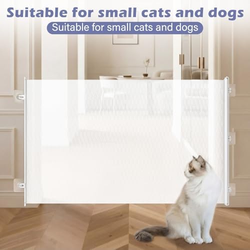 Retractable Dog Gate No Drill, 30 x 70 Inches - Image 4