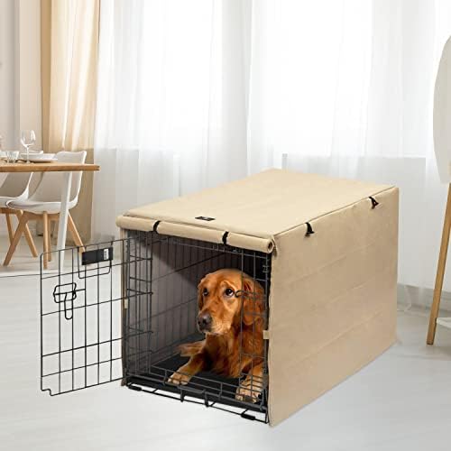 X-ZONE PET Dog Crate Cover Waterproof Kennel Cover, 42 in Beige - Image 5