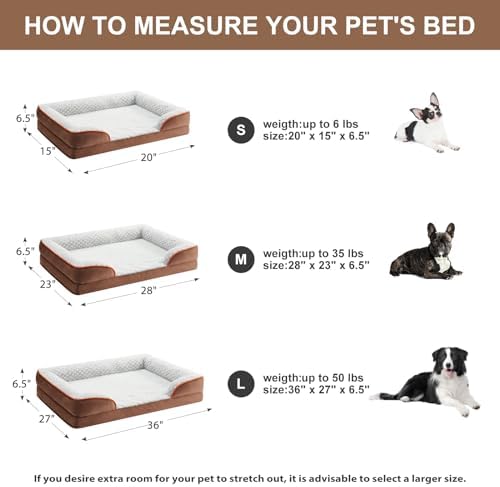 LEXTRO Orthopedic Dog Bed for Medium Dogs, Comfy Sleeping Dog Sofa Bed - Image 4