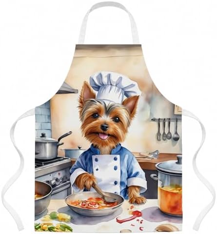 Caroline's Treasures Silky Terrier The Chef Apron Cooking Kitchen Server Baking by CarolinesTreasures
