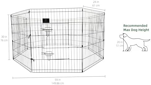 PJYuCien Puppy Playpen with Bottom Pad and Door, 8 Panels 30" H - Image 4