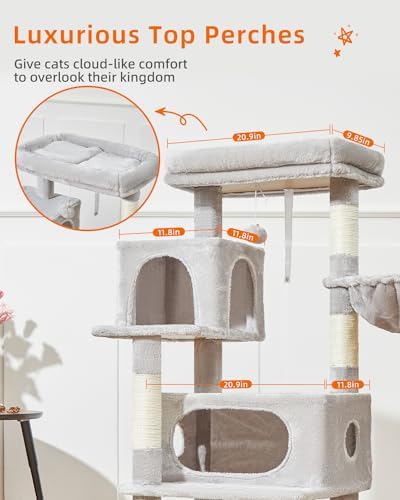 Taoqimiao Cat Tree, 49In Cat Tower - Image 7