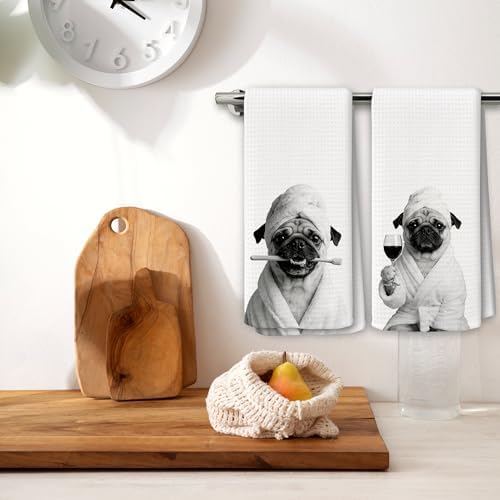 Dog Kitchen Towels Decor Set of 2 - Image 2