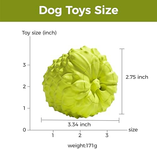 MewaJump Dog Chew Toys, Rubber Dog Toys Squeaky Toys - Image 2