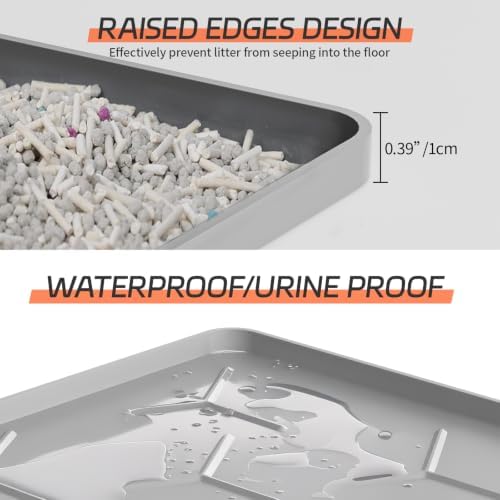 Bulkniu Silicone Cat Litter Mat, Raised Edge Waterproof - Image 2