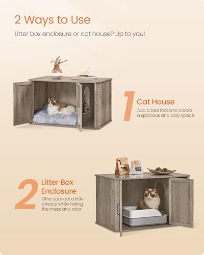 Feandrea Double Cat Litter Box Enclosure - Image 3