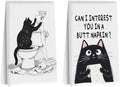 Hanamiya Na 2Pcs Funny cat Hand Towel by Hanamiya+Na