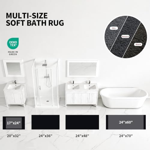 ILANGO Bathroom Rugs 70" × 24", Extra Soft Absorbent Microfiber Bath Rugs - Image 4