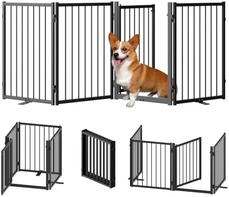 SNUOWU Full Metal Freestanding Dog Gate by SNUOWU