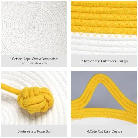 Cotton Rope Cat Bed, Instinct Hand Woven Cat Basket - Image 3