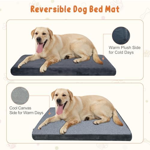 EMPSIGN Stylish Dog Bed Mat Dog Crate Pad Mattress Reversible, Water Proof - Image 3