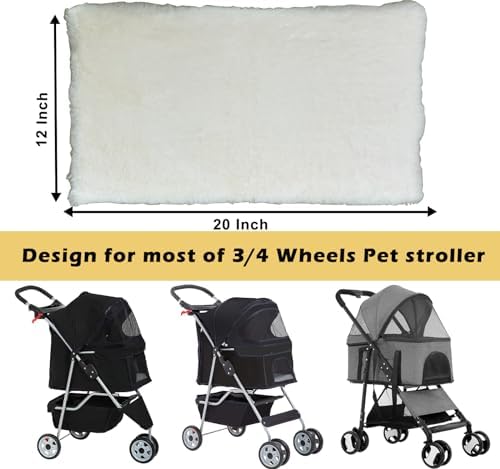 LWFCOEE Pet Stroller Pad for Small Medium Dogs, Ultra Soft Cat Dog Stroller - Image 2