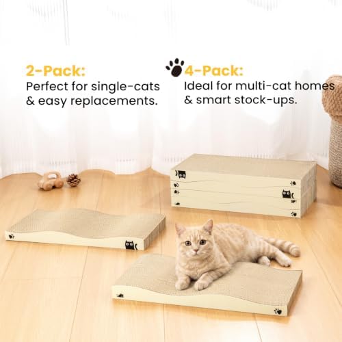 Cat Scratcher, Durable Scratch Pad, Corrugated Cardboard Scratching Board - Image 4
