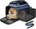 Petskd Top and Side Expandable Small Pet Carrier Airline Approved by Petskd