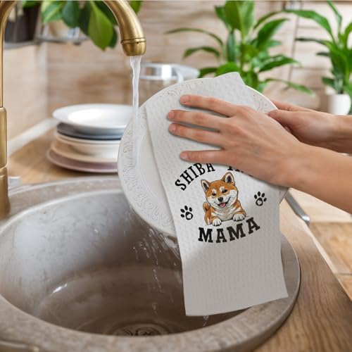 Shiba Inu Kitchen Towels, Dog Mama Shiba Inu Gifts - Image 2