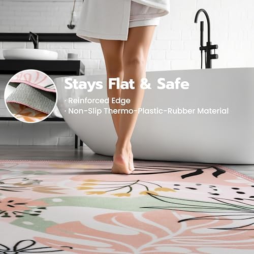 Joiedomi Door Mat Indoor Entrance 2x3 Machine Washable Art Floral Small Rugs - Image 6