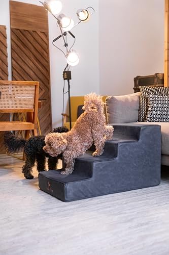 Noah & Paw Dog Steps for Bed, Extra Wide Dog Stairs for Bed - Image 2