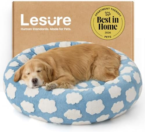 LE SURE Shown on TV Jacquard Donut Dog Beds Extra Large by Lesure
