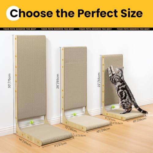 Conlun Cardboard Cat Scratcher, 25.6" L-Shaped Scratch Pad - Image 3