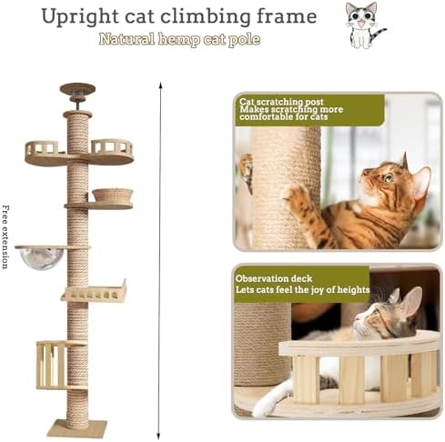 Yinanroa Mekidulu Floor to Ceiling Cat Tree - Image 3