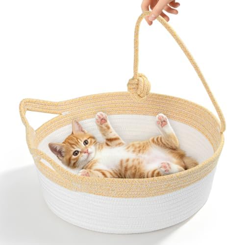 Cotton Rope Woven Cat Bed, Instinct Pet Basket - Image 2