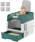 PawHut Cat Litter Box with Lid, Pull-Out Drawer Tray by PawHut