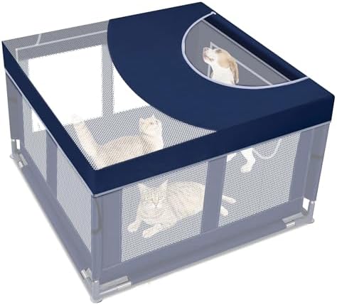 Dog Playpen Cover, 42x42 inch Dog Play Pen Top by ZIKOPOMI