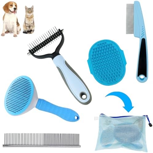 Dog Brush Grooming Kit 5PCS by MASTERQUEEN