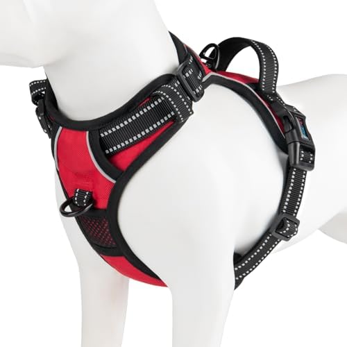 PHOEPET No Pull Dog Harness Medium Reflective Front Clip Puppy Vest by PHOEPET