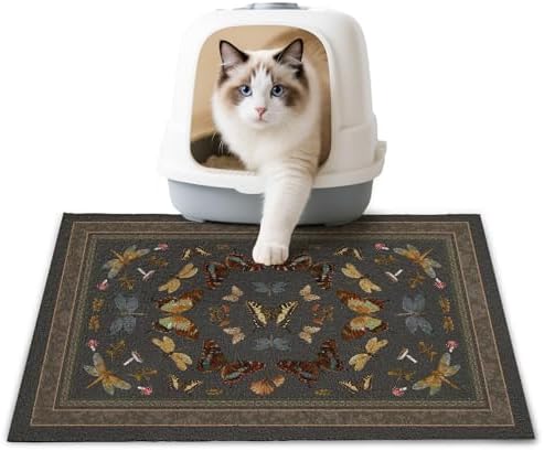 Unicorn Catcher 24"x15" Cat Litter Mat Non-Slip Washable Litter Box Mat by UnicornCatcher
