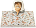 Cat Litter Mat, Traps 100% Cat Litter, Non-Slip Litter Box Trapping Mat by PPETPetSupplies