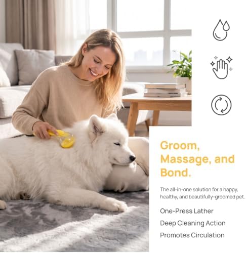 Pet Bath Brush, Dog Bath Brush & Massage Scrubber, Gentle Dog Wash Brush - Image 3