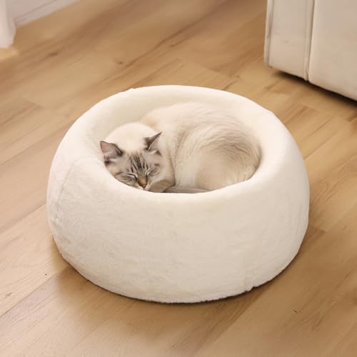 PAWSPIK Comfort Orthopedic Faux Rabbit Fur Memory Foam Cat & Small Dog Bed by PawsPik