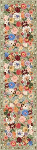 Green Floral Hallway Runner Rug 3x7 - Image 3