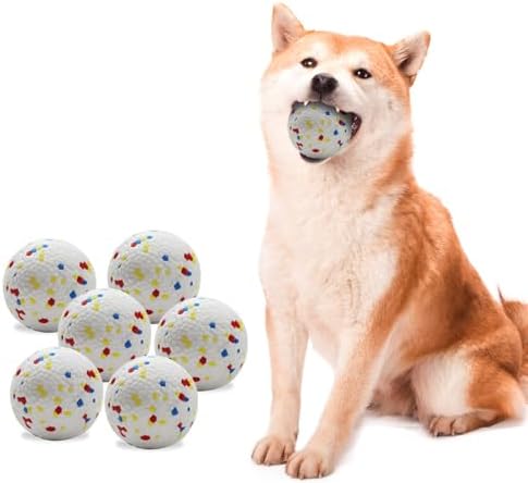 6 Pack Dog Toy Balls, 2.3 Inch ETPU Material, Replacement Balls by Rerbio