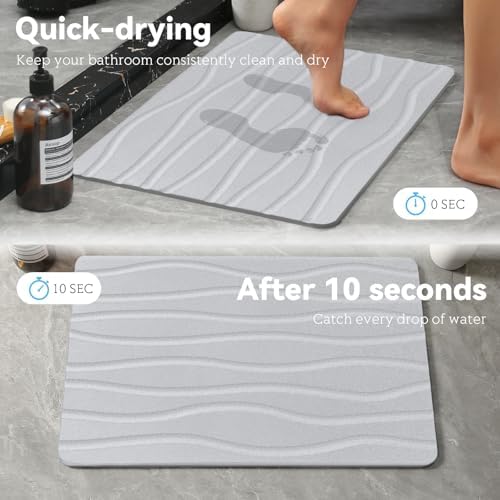 Bath Stone Mat, Fast-Absorbing, and Non-Slip Bathroom Mat, Inspired - Image 4