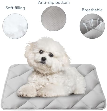 Dog Crate Pad 2 Pack, Soft Dog Crate Mat - Image 2