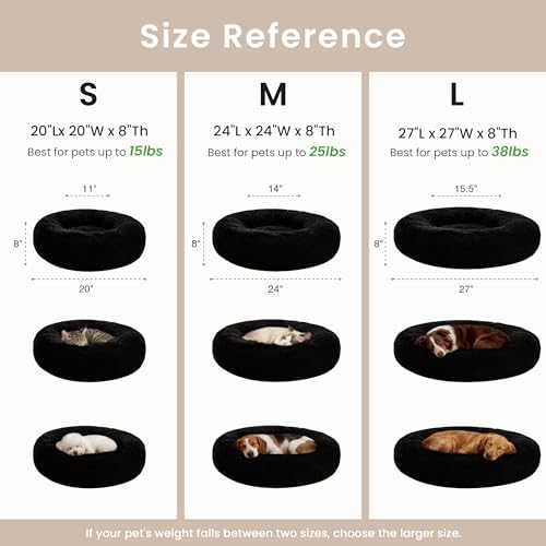Love's cabin Calming Cat Bed for Indoor Cats, Anti-Anxiety Donut Round Dog Bed - Image 6